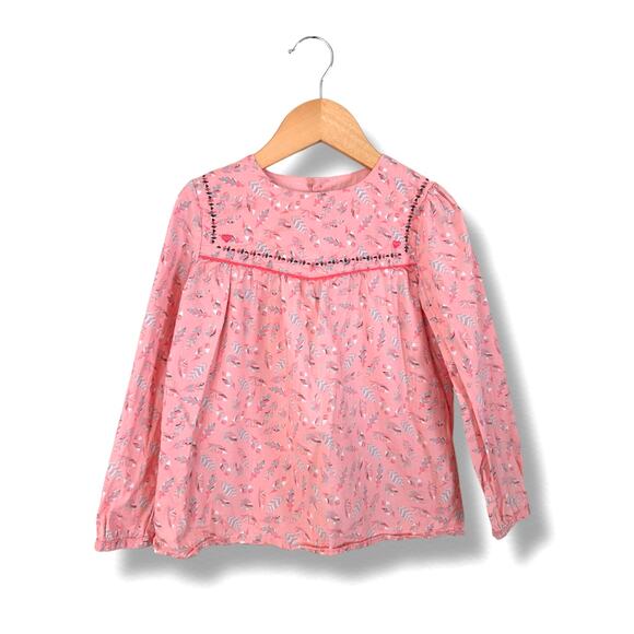 Sergent Major Feather Print Blouse, Size 6 - Picture 5 of 5